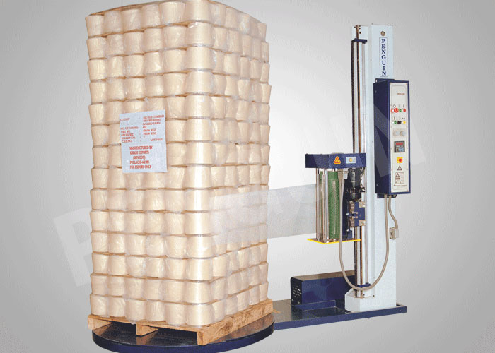 pallet stretch wrapping machine for yarn